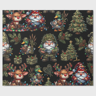 Eendenjacht Camo Kabouters Cadeaupapier