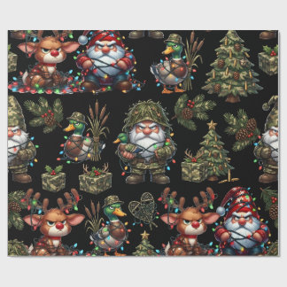 Eendenjacht Camo Kabouters Cadeaupapier
