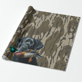 Eendenjacht Labrador Retriever Moeras Camo Cadeaupapier