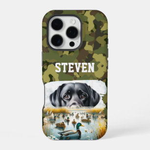 Eendenjacht Moeras Retriever Hond Cool Naam Camo iPhone 16 Pro Hoesje