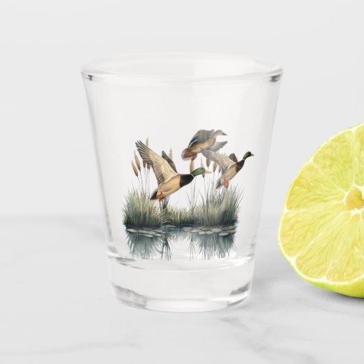 Eendenjacht  shot glas (Voorkant)