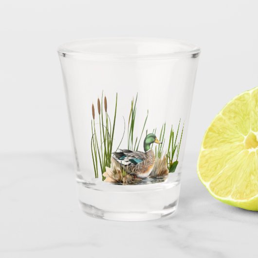 Eendenjacht  shot glas (Voorkant)