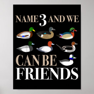 Eendenjacht Watervogels Jagers Verschillende Eend Poster