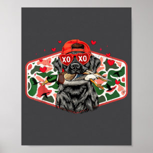 Eendenjacht Zwarte Lab Camo Valentijnsdag Xoxo H Poster