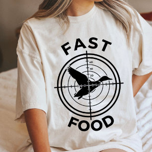 Eendenjager voor Fast Food Funny Jachtgrap Tri-Blend Shirt
