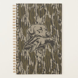 Eendenjagers met hond bos bodem landen camouflage planner