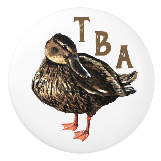 eendenknop keramische knop (Voorkant)