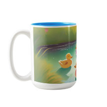 Eendenkuikens in vijver