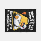 Eendenliefhebber Grappige Quote Voor Mannen Vrouwe Fleece Deken (Voorkant (Horizontaal))
