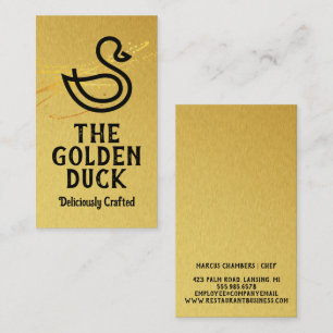 Eendenlogo   Gouden   Restaurant Visitekaartje