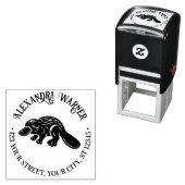 Eendensnavel Platypus #2P Naam Retouradres Zelfinktende Stempel (In situ)
