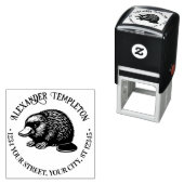 Eendensnavel Platypus #3P Naam Retouradres Zelfinktende Stempel (In situ)