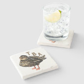 eendensteen-Onderzetter Stenen Onderzetter (Zijkant)