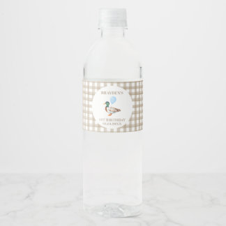 eendenverjaardag waterfles etiket