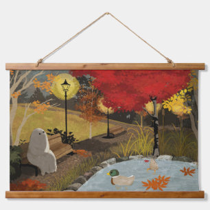 Eendenvijver - Herfst Hangend Wandkleed