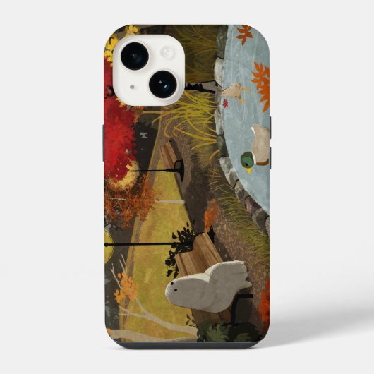 Eendenvijver - Herfst iPhone Hoesje (Achterkant)