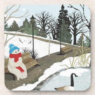 Eendenvijver - Winter Bier Onderzetter