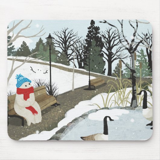 Eendenvijver - Winter Muismat (Voorkant)