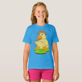 Eendenvisser Vissersstok Vissen T-shirt (Voorkant volledig)