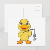 Eendenvissers Vistangst hengel Briefkaart (Voorkant / Achterkant)