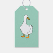 eendenvogel witte eend cadeaulabel (Voorkant)