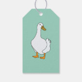 eendenvogel witte eend cadeaulabel (Achterkant)