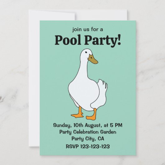 eendenvogel witte eend kaart (Voorkant)