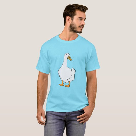 eendenvogel witte eend t-shirt (Voorkant volledig)
