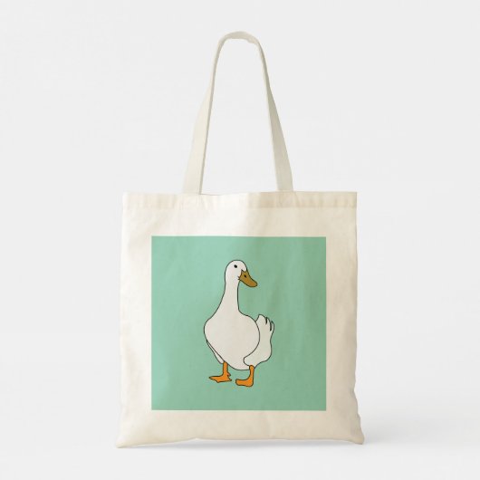 eendenvogel witte eend tote bag (Achterkant)