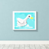 eendenzwemmer canvas afdruk (Insitu (Houten vloer))