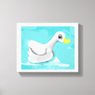 eendenzwemmer canvas afdruk