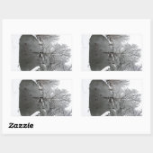 eendevijver rechthoekige sticker (Vel)