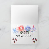 Eendfeest voor 4 juli kaart (Binnen)