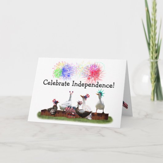 Eendfeest voor 4 juli kaart (Voorkant)