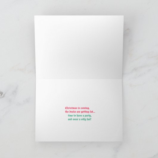 Eendherder - Aangepast Feestdagen Kaart (Binnen)