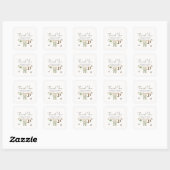 Eendjacht Baby Shower Vierkante Sticker (Vel)
