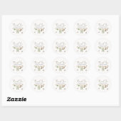 Eendjacht Babyfeest Ronde Sticker (Vel)