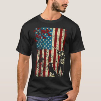 Eendjacht in nood Patriottische Amerikaanse vlag G T-shirt