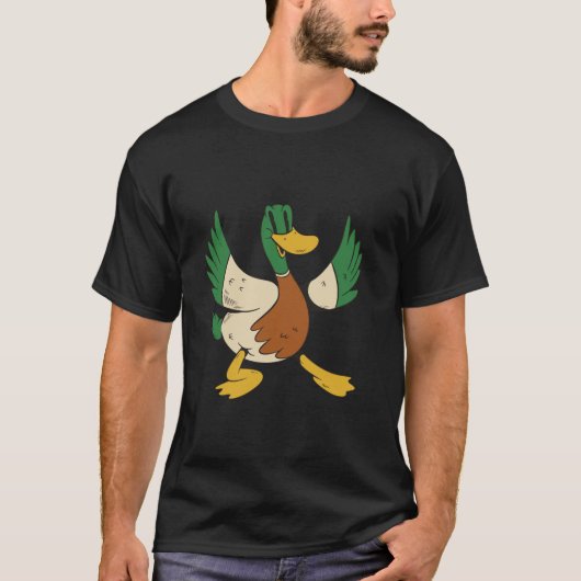 Eendjagers en Boeren Cartoon Dierenplezier Lang S T-shirt (Voorkant)