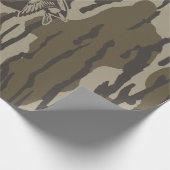 Eendjagers met hondenbos camouflage cadeaupapier (Hoek)