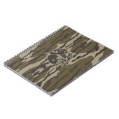 Eendjagers met hondenbos camouflage notitieboek (Linkerzijde)