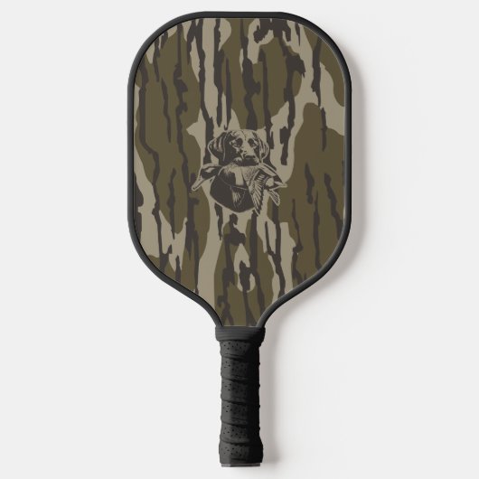 Eendjagers met hondenbos camouflage pickleball paddle (Voorkant)