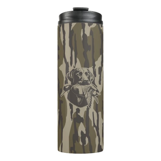 Eendjagers met hondenbos camouflage thermosbeker (Voorkant)