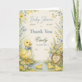 Eendje Baby Shower Bedankkaart