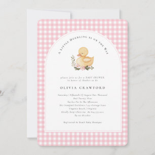 Eendje baby shower: een eendje op komst kaart