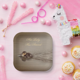 Eendje Baby Shower Papieren Borden Bordje