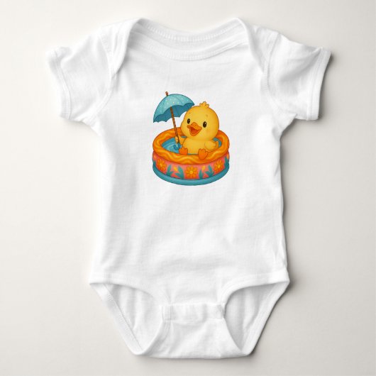 Eendje badtijd baby body romper (Voorkant)