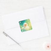 Eendje dagen van vreugde vierkante sticker (Envelop)