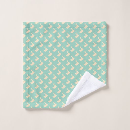 Eendje Eend Diagonaal Lt Teal Bad Handdoek (Wasdoekje)