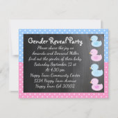 Eendje- en teendje-uitnodiging kaart (Voorkant)